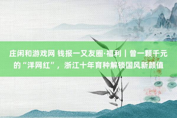 庄闲和游戏网 钱报一又友圈·福利｜曾一颗千元的“洋网红”，浙江十年育种解锁国风新颜值