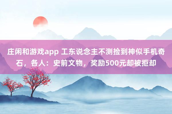 庄闲和游戏app 工东说念主不测捡到神似手机奇石，各人：史前文物，奖励500元却被拒却
