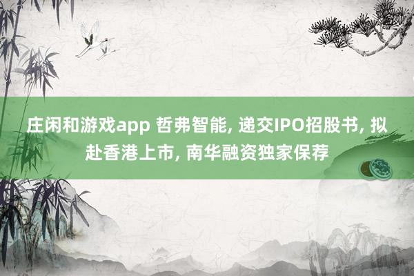 庄闲和游戏app 哲弗智能, 递交IPO招股书, 拟赴香港上市, 南华融资独家保荐